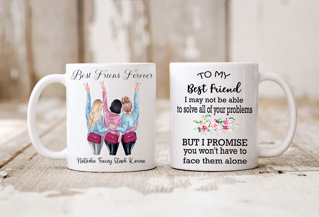 Personalised Best Friends Mug With Three Besties - Fast, Quality ...