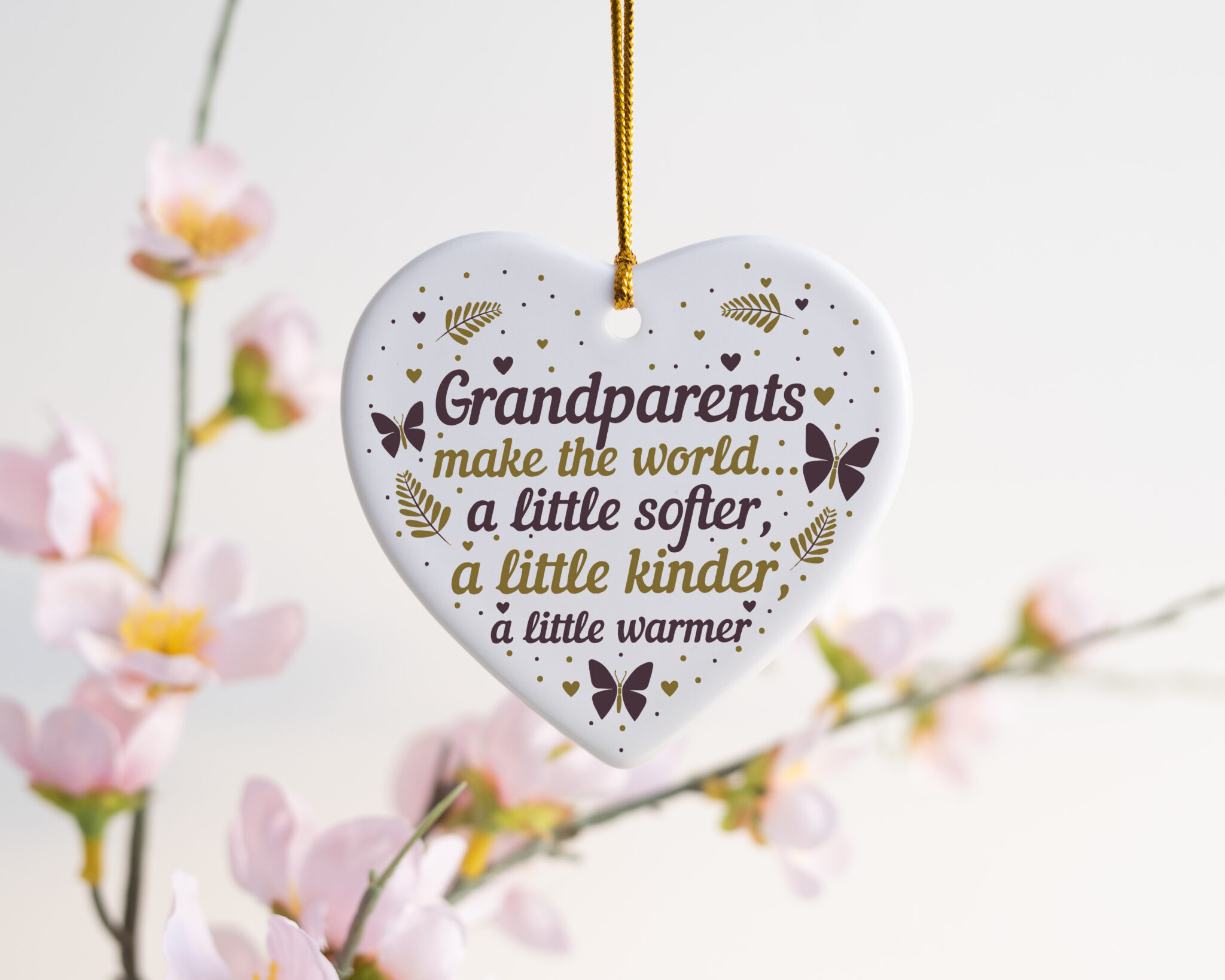Grandparents Heart Ceramic Ornament - Fast, Quality Printing | Printing ...