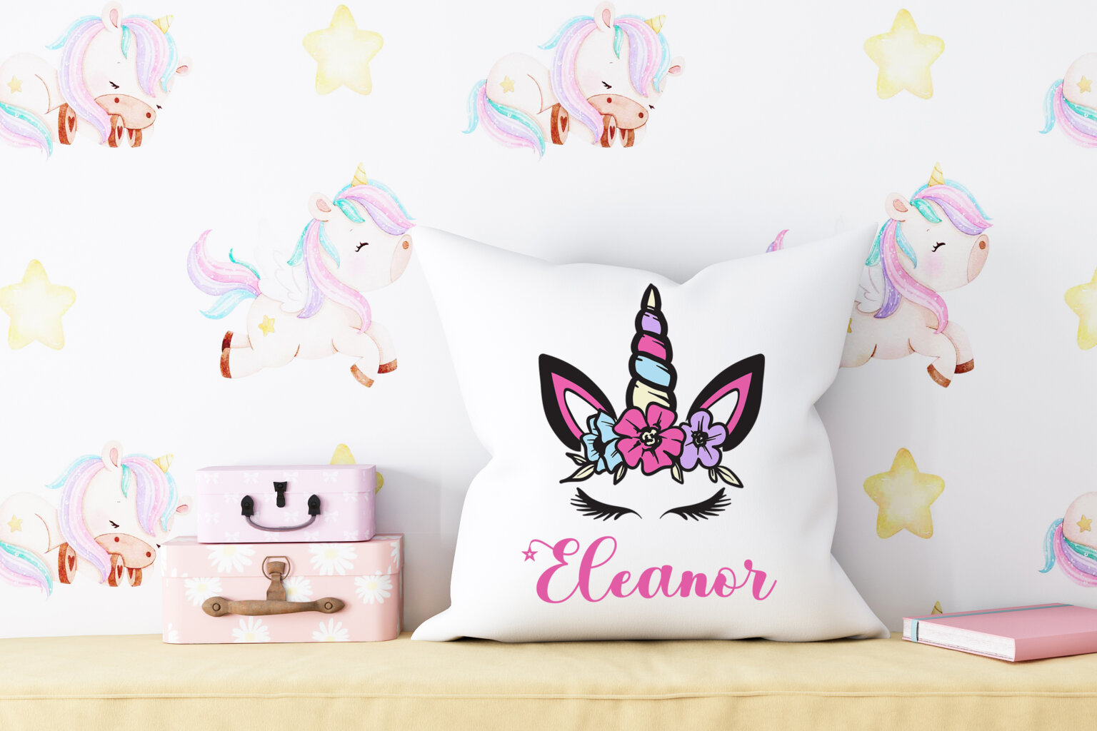 Kids Personalised Unicorn Cushion - Fast, Quality Printing | Printing ...